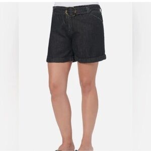 Democracy Black Denim High Rise shorts with Belt | NWT